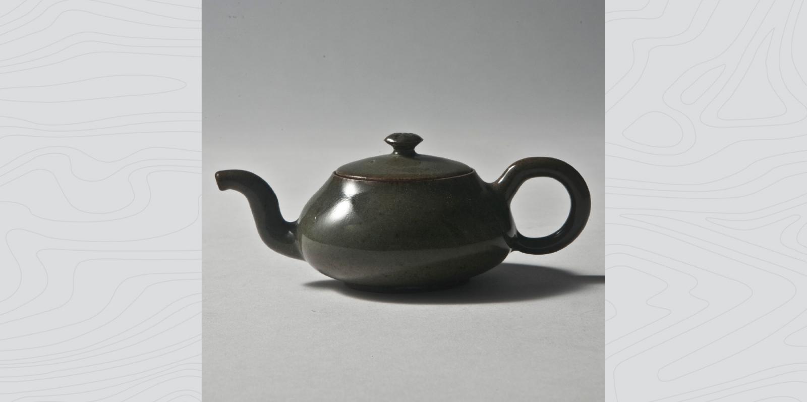 林義傑出 柴燒上釉 茶壺